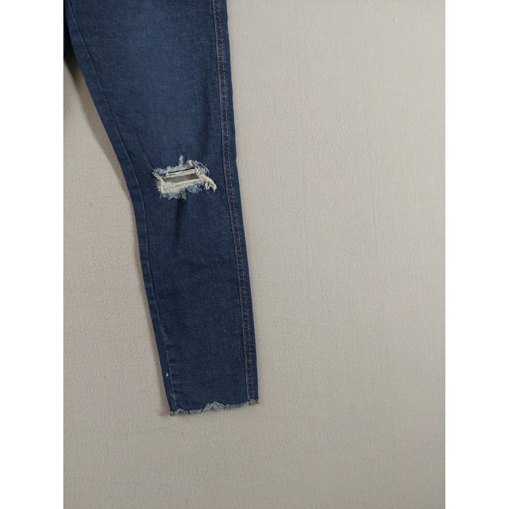 Levis Women Jean 28 Blue Denim Cotton Blend Skinny High Rise Stretch Distressed - Picture 5 of 16